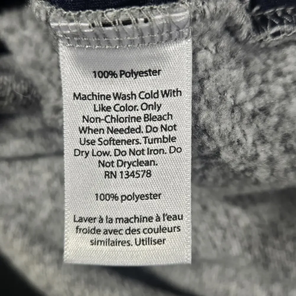 Vineyard Vines Gray Heathered Quarter Zip Pullover Sweater Fleece Girls Large